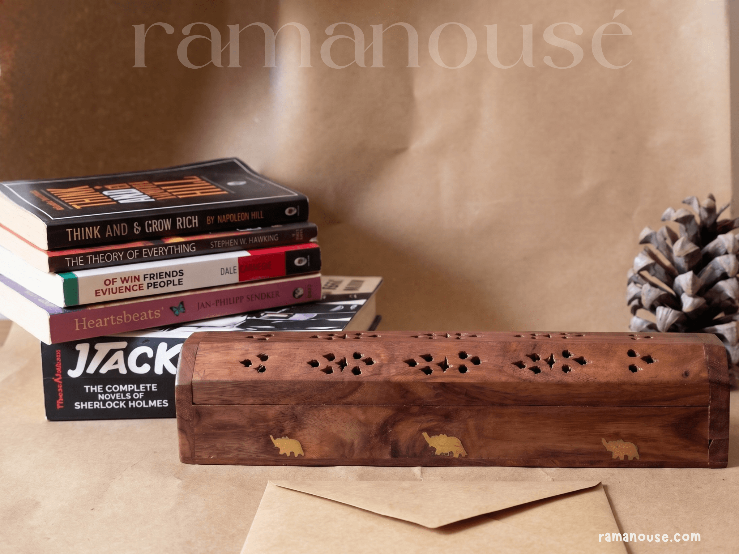 Airavata - Sheesham Wood Incense Box 3