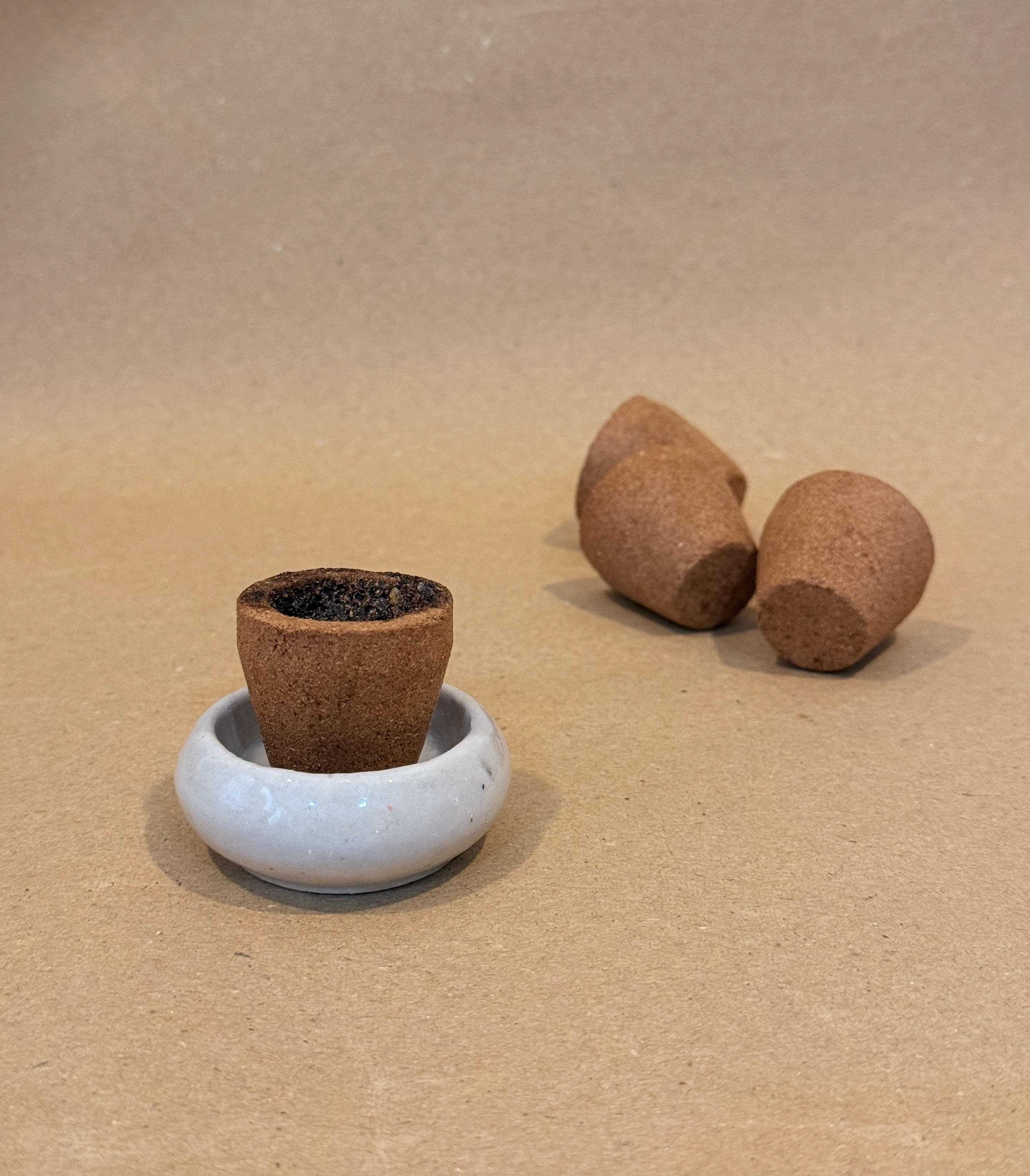 Soma - Handcrafted Ceramic Offering & Incense Bowl 4