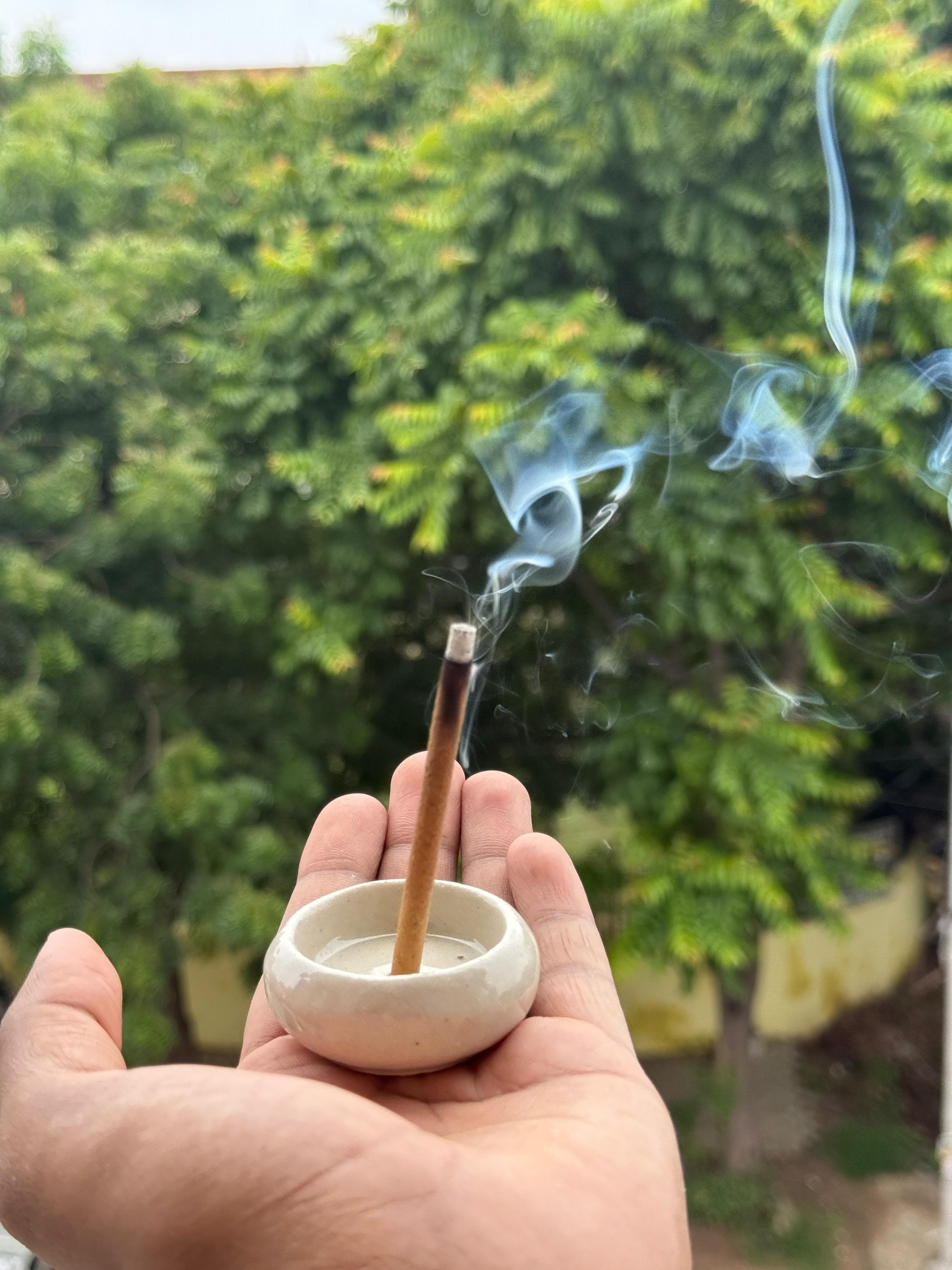 Soma - Handcrafted Ceramic Offering & Incense Bowl 6